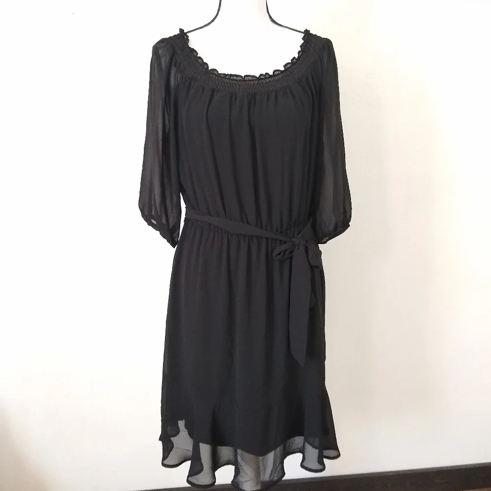 SALE 🛍️ 𝅺MAURICES Little Black Dress sheer Womens size M